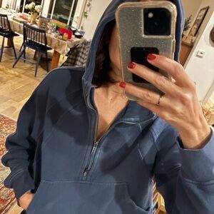XS lululemon Blue Half-Zip Hoodie